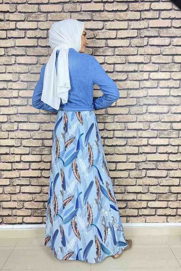 Moda Çizgi Tesettür Elbise