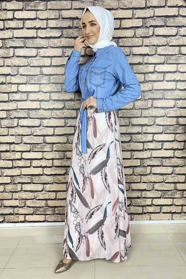 Moda Çizgi Tesettür Elbise