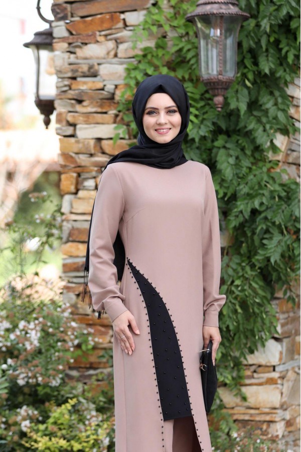 Yırtmaç Detaylı Takım mdc 1133 Pudra