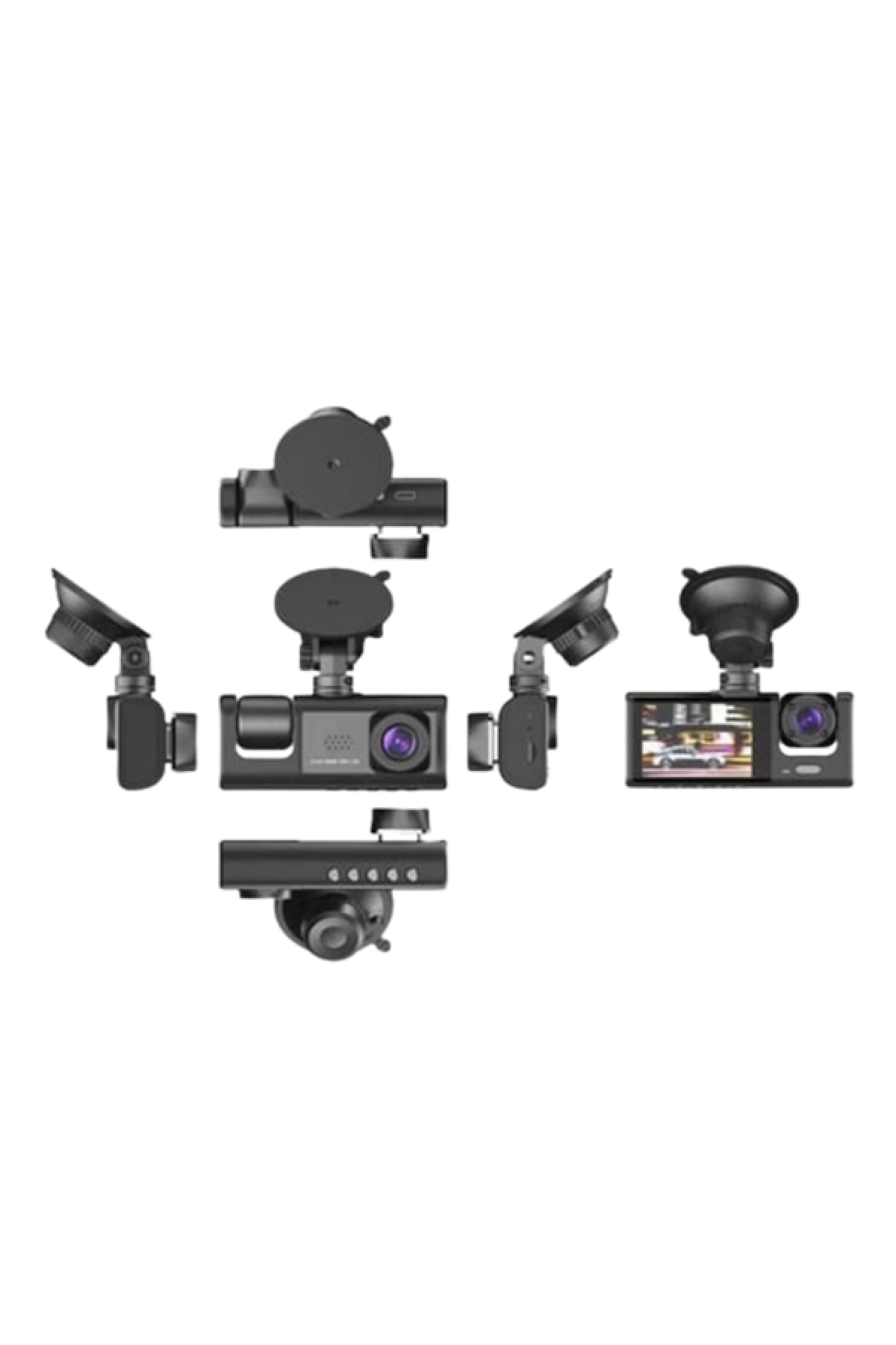 1. 3 Kameralı Full HD Araç Kamerası – Ön, İç ve Arka Görüş ile %100 Kapsama