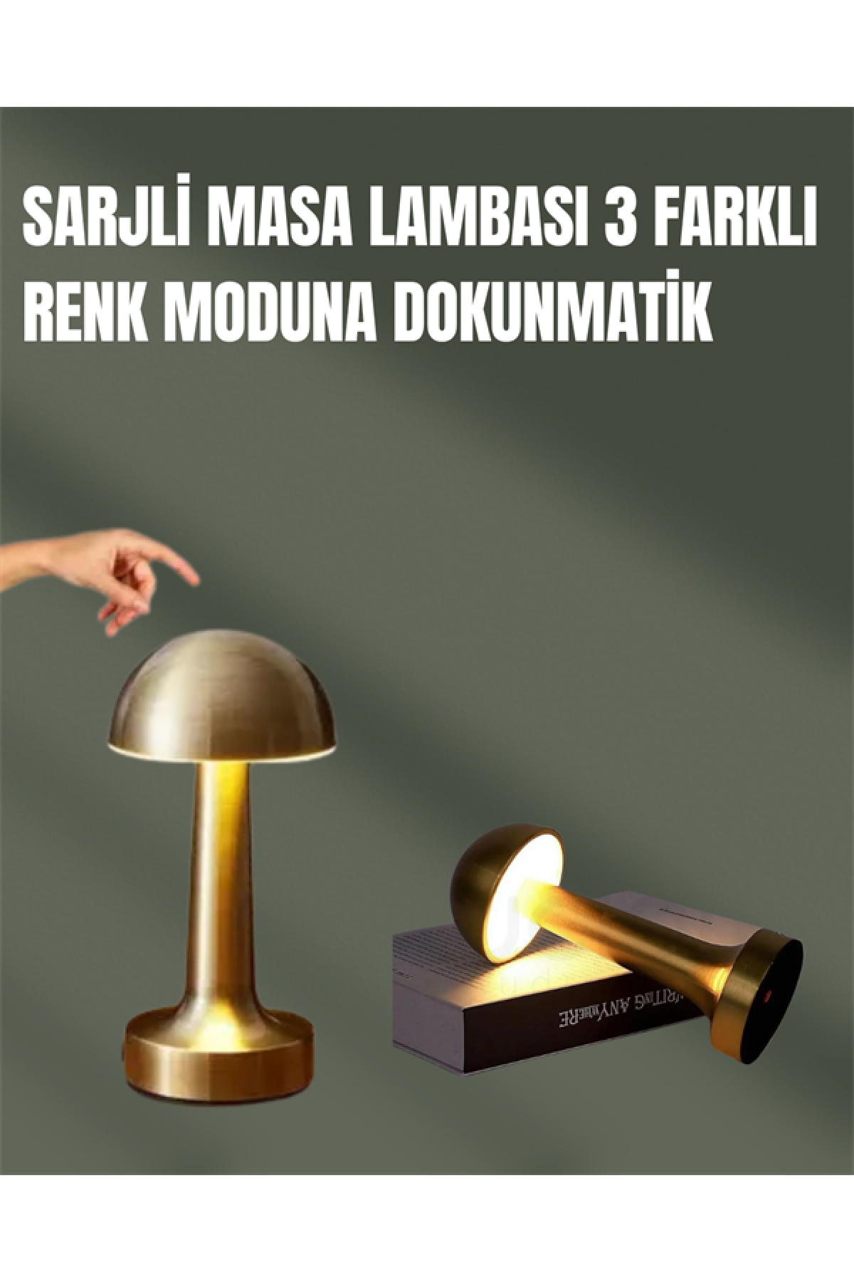 %100 Kademeli Ayarlanabilir Işık – USB Şarjlı Masa Lambası