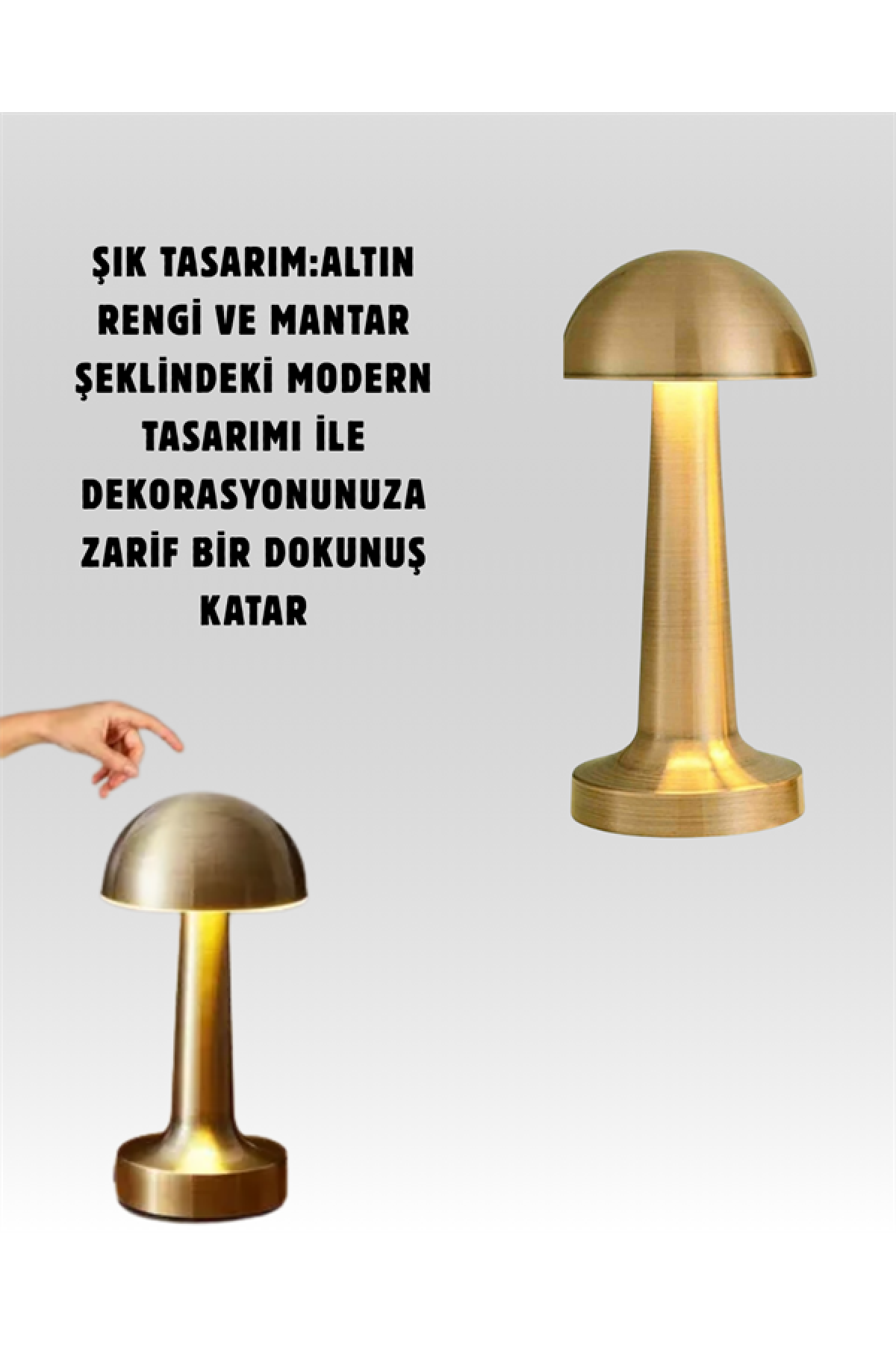 %100 Kademeli Ayarlanabilir Işık – USB Şarjlı Masa Lambası