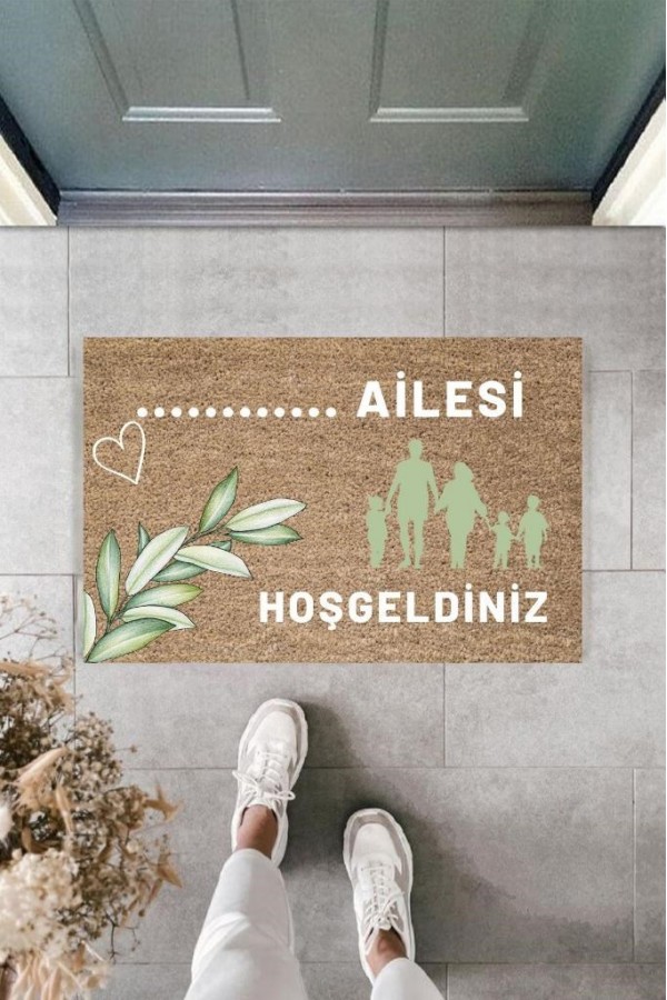 Dijital Baskı Kişiye Özel İç Kapı Dekorasyon Paspas  PS11283