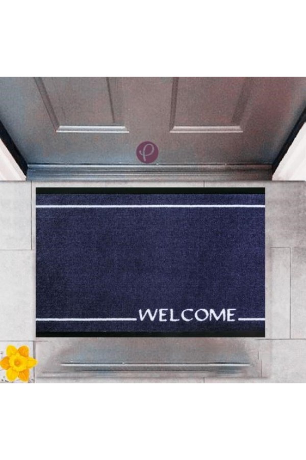 Kapı Önü Paspası Dekoratif Dijital Baskı Welcome P-2338
