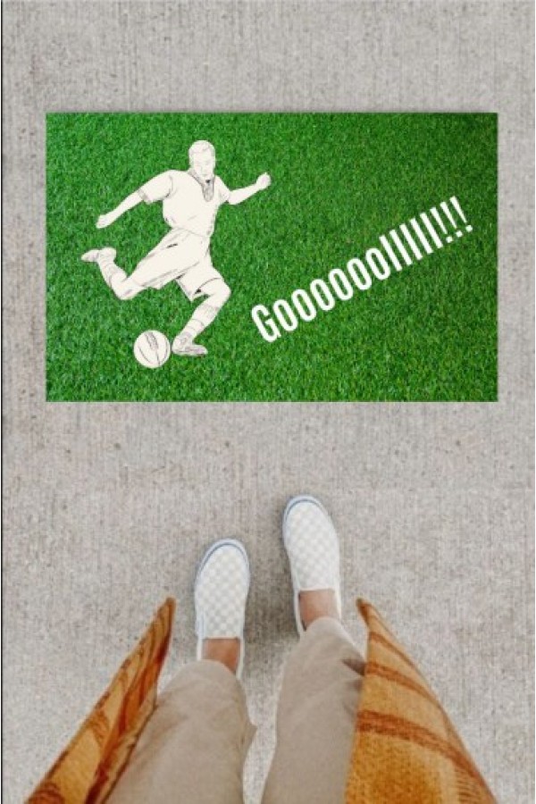Kapı Önü Paspası Dekoratif Dijital Baskı Goooolllll P-2348