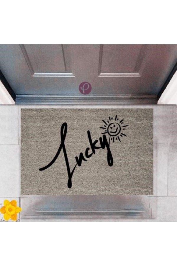Kapı Önü Paspası Dekoratif Dijital Baskı Lucky   P-2361