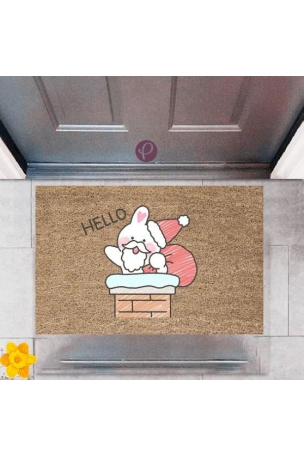 Kapı Önü Paspası Dekoratif Dijital Baskı Hello P-2370