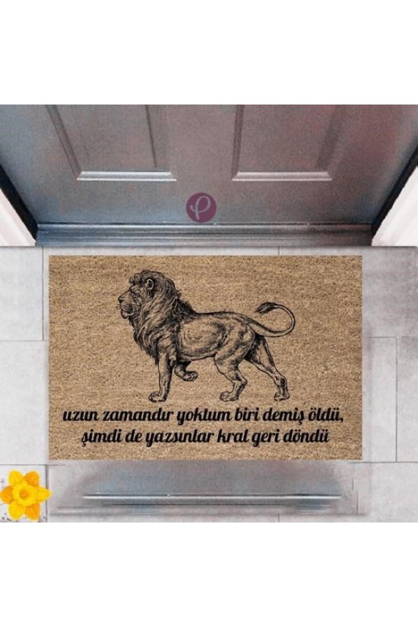 Kapı Önü Paspası Dekoratif Dijital Baskı Kral Geri Döndü P-2379