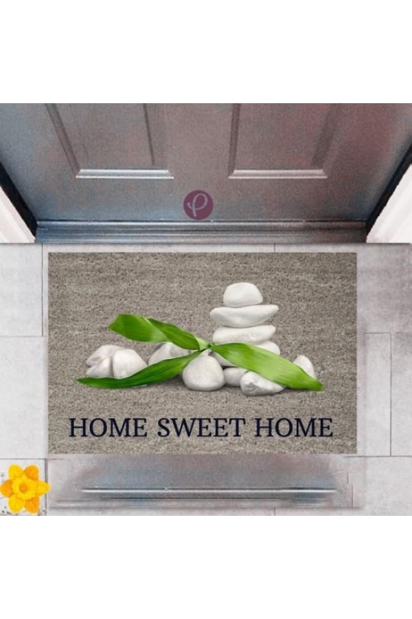 Kapı Önü Paspası Dekoratif Dijital Baskı Home Sweet Home P-2457