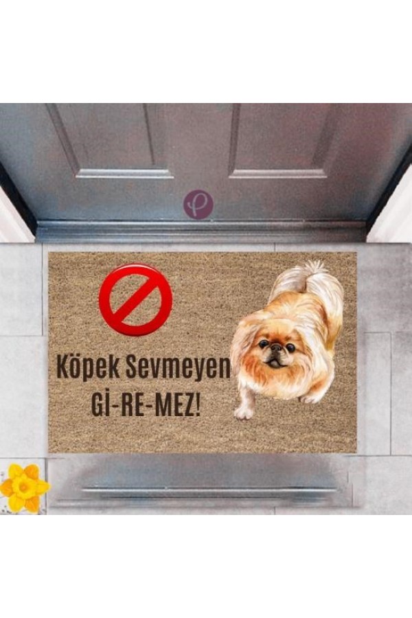 Kapı Önü Paspası Dekoratif Dijital Baskı Köpek Sevmeyen Giremez P-2376