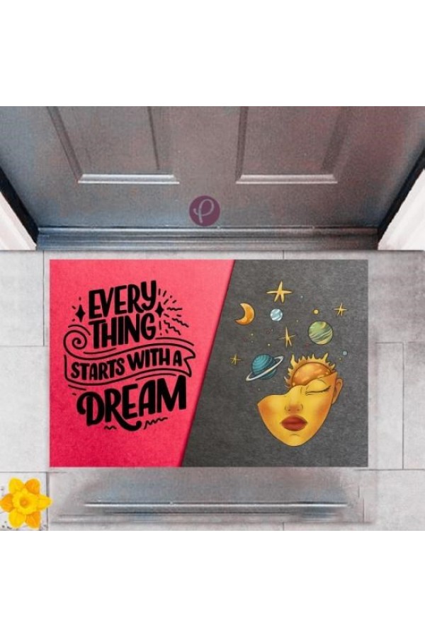 Kapı Önü Paspası Dekoratif Dijital Baskı Every Thing  P-2334
