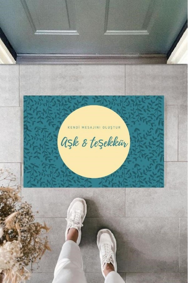 Dijital Baskı Kişiye Özel İç Kapı Dekorasyon Paspas  PS11261