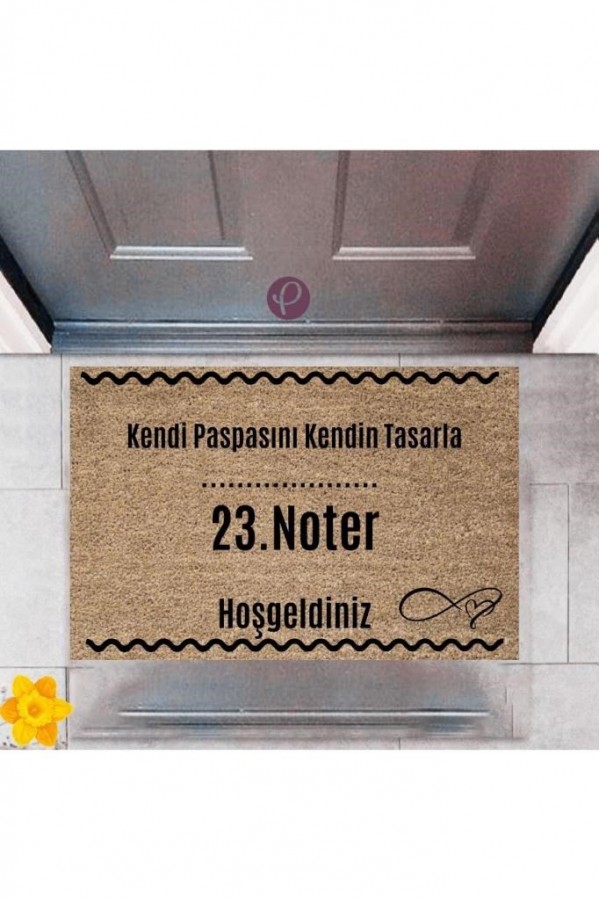 Kapı Önü Paspası Dekoratif Dijital Baskı Noter P-2551