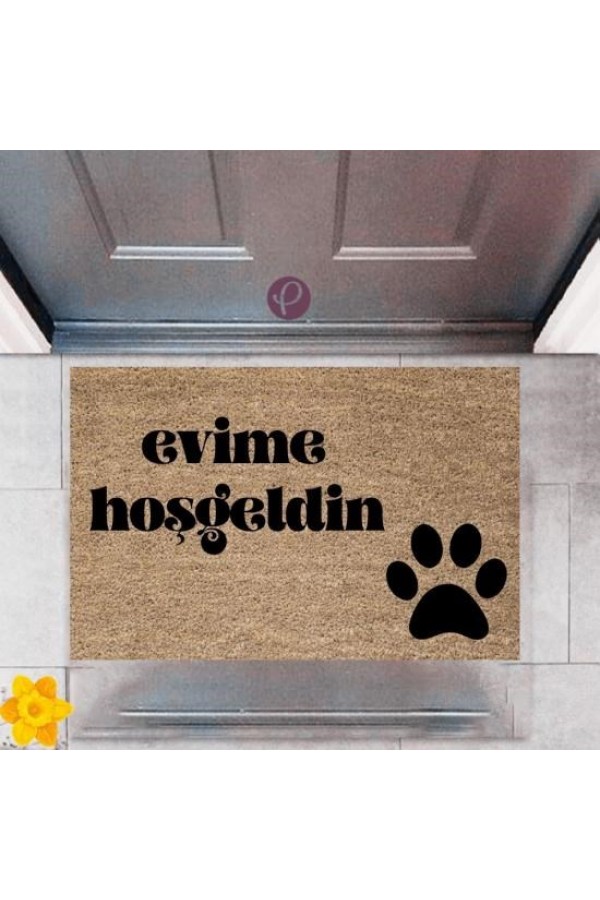 Kapı Önü Paspası Dekoratif Dijital Baskı Evime Hoşgeldin P-2426