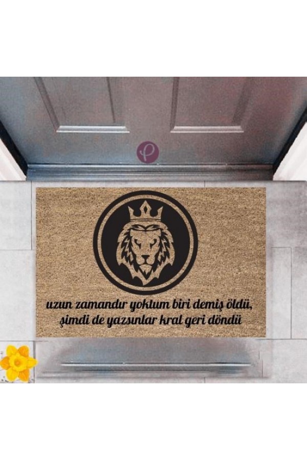 Kapı Önü Paspası Dekoratif Dijital Baskı Kral Geri Döndü P-2380