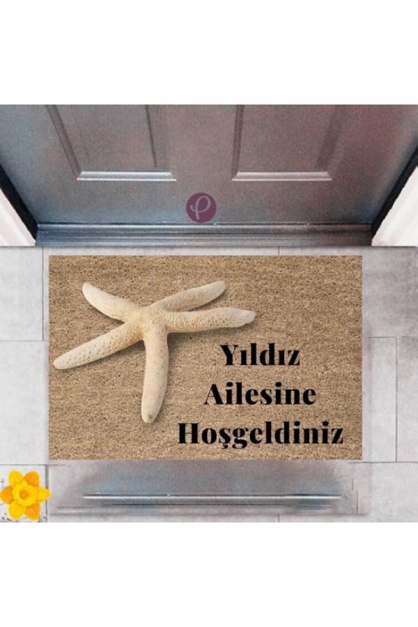 Kapı Önü Paspası Dekoratif Dijital Baskı Yıldız P-2437