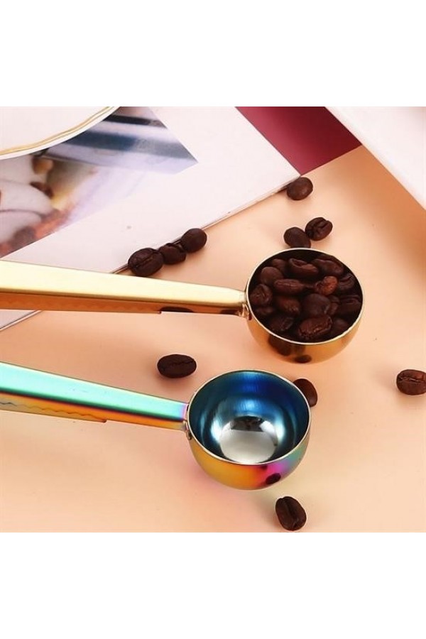 BUFFER® Mandallı Kahve Ölçü Kaşığı Renkli Çok Fonksiyonlu Paslanmaz Çelik Kaşık