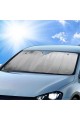 BUFFER® 120*55 cm Ambalajlı Vantuzlu Araç İçi Ön Cam Perdesi Katlanabilir Güneşlik