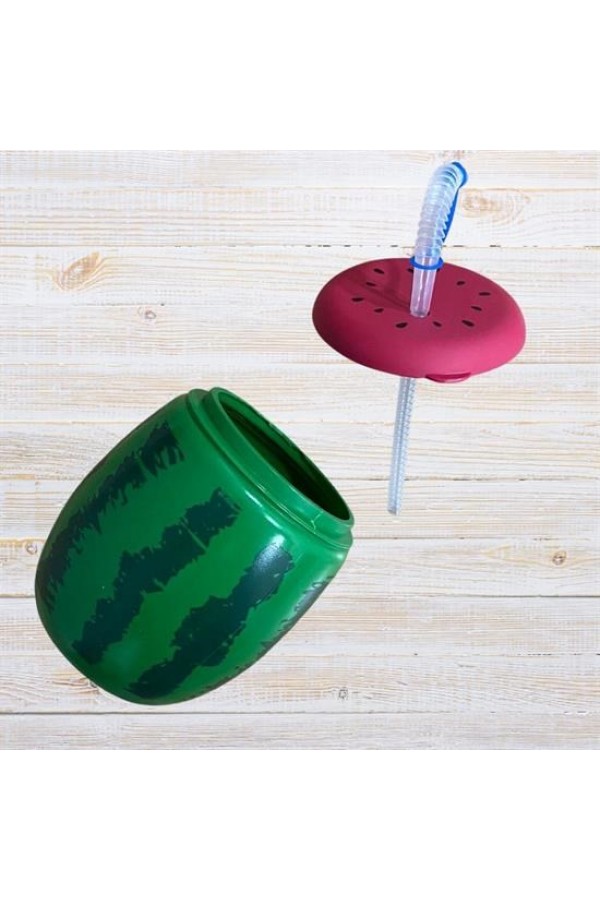 BUFFER® Karpuz Model Kendiliğinden Pipetli 900 ml Suluk, Matara