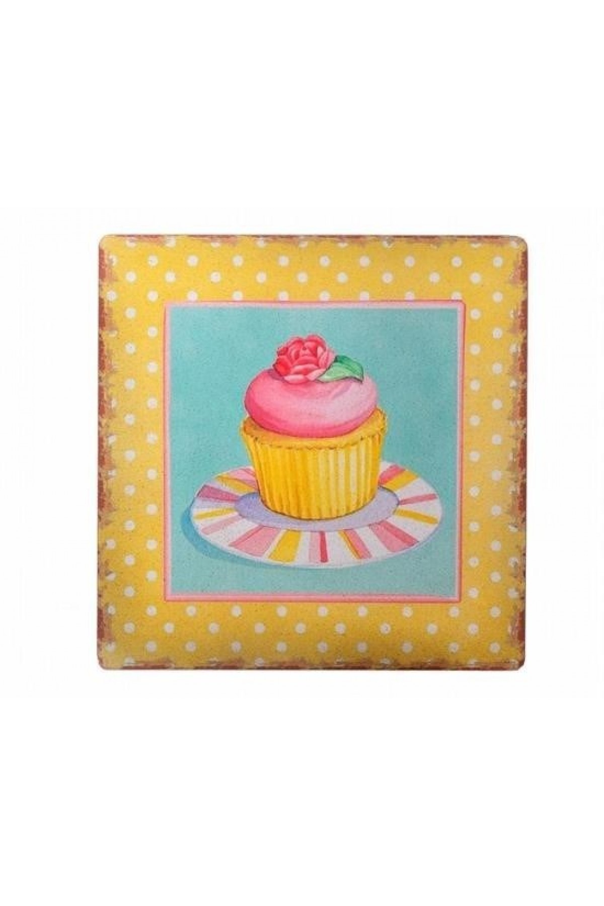 BUFFER® Decotown Duvar Panosu 40*40 Cup Cake Muffin Motifli Duvar Süsü