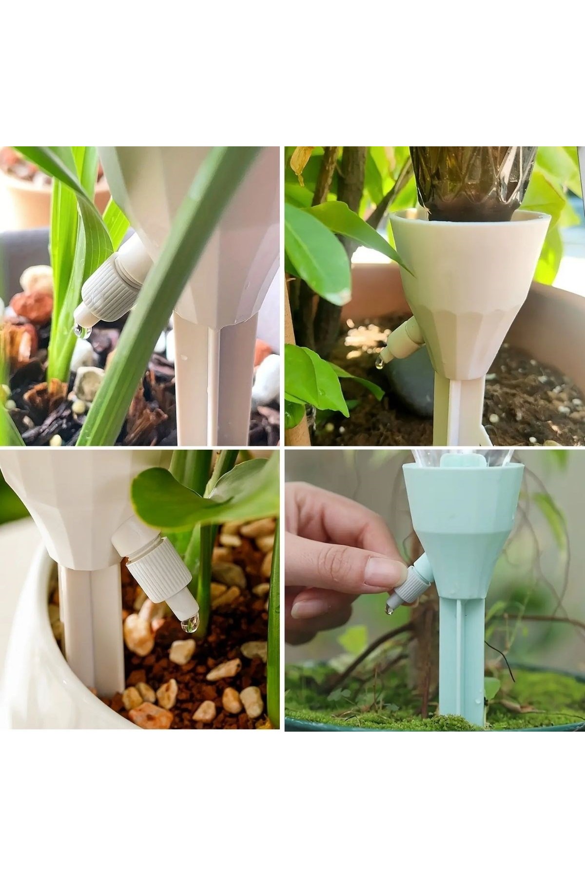 BUFFER® Ayarlanabilir Akış Hızına Sahip Damlama Sulama Çivileri 3lü Otomatik Bitki Sulama Aparatı Tüm Pet Şişelere Uyumlu