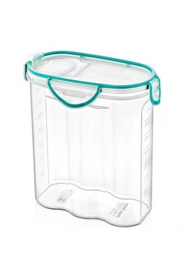 BUFFER® Kilitli Kapaklı Contalı Hava,Su Sıvı Geçirmez 2,4 Litre Erzak Saklama Kabı-SA590