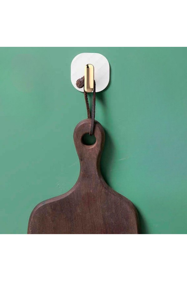 BUFFER® 2li Yapışkanlı Retro Askılık Dolap Kapak Kulpu Beyaz
