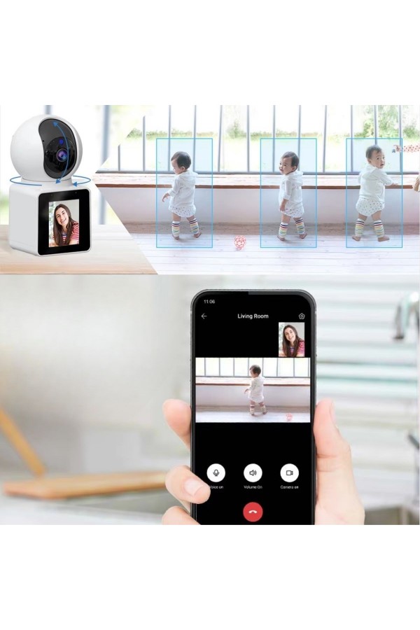 BUFFER®  Wifi Bağlantılı Görüntülü Görüşme Sağlayabilen Ev Tipi Güvenlik Kamerası