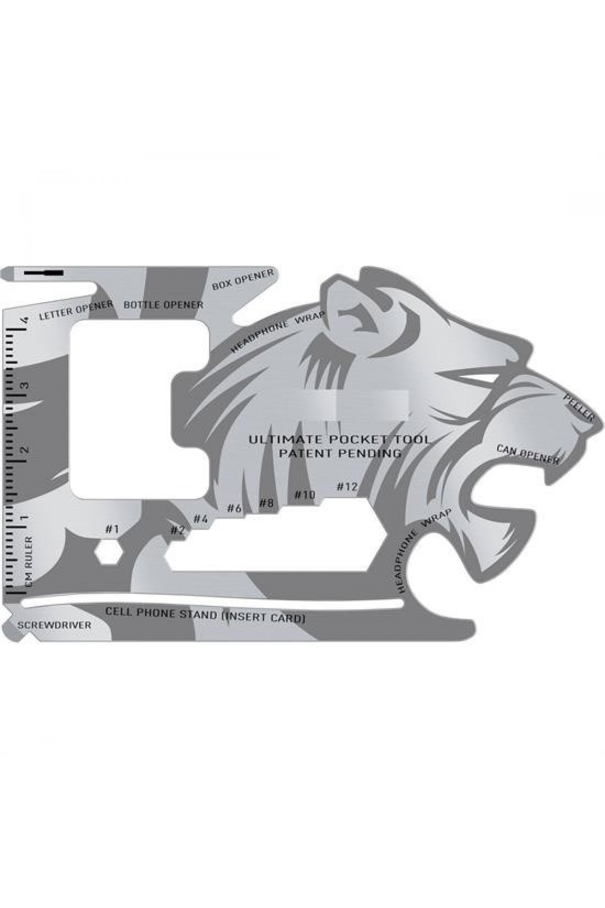 BUFFER® 18 Fonksiyonlu Cüzdan İçi Aslan Tasarımlı Kart Acil Durum Kiti