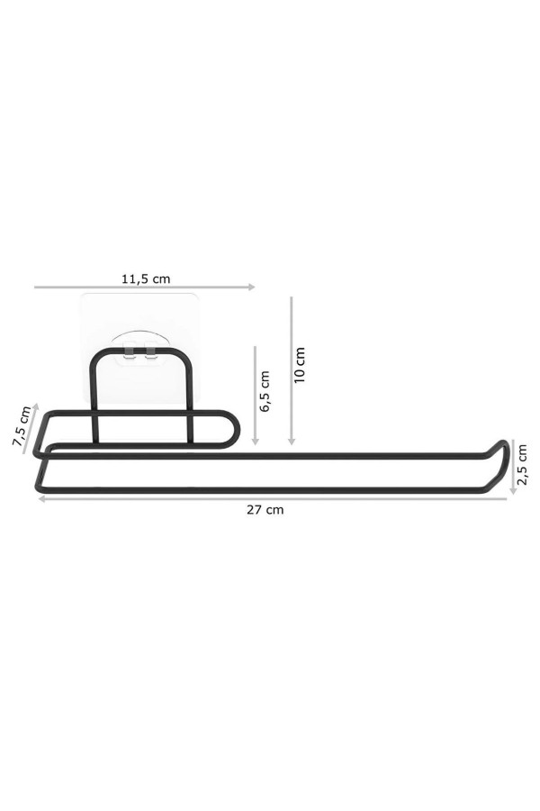 BUFFER® Kendiliğinden Yapışkanlı Krom Paslanmaz Metal Havlu Kağıtlık Aparatı