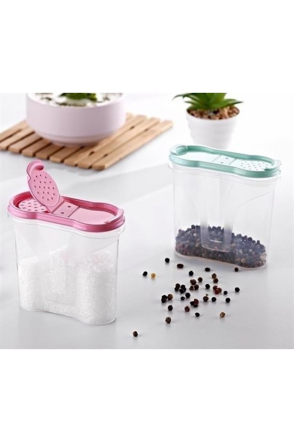 BUFFER® Plastik Kapaklı Majör Baharatlık Baharat Saklama Kutusu Kabı