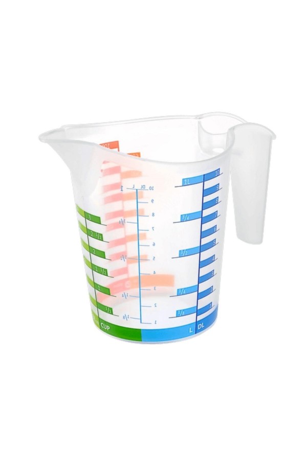 BUFFER® 500 ml Renkli Dereceli Sert Plastik Mutfak Ölçü Kabı