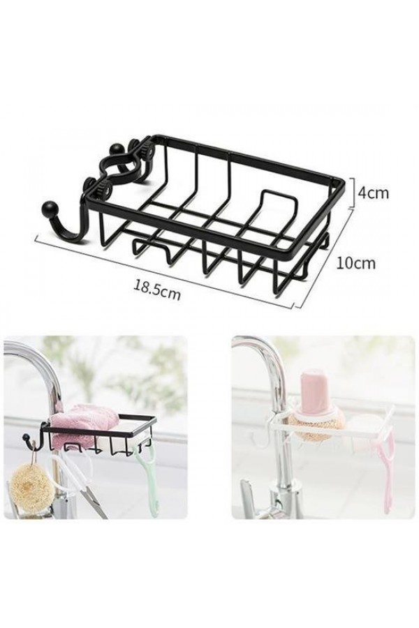 BUFFER® Paslanmaz Çelik Mutfak Banyo Musluğuna Sabitlenebilir Sabunluk