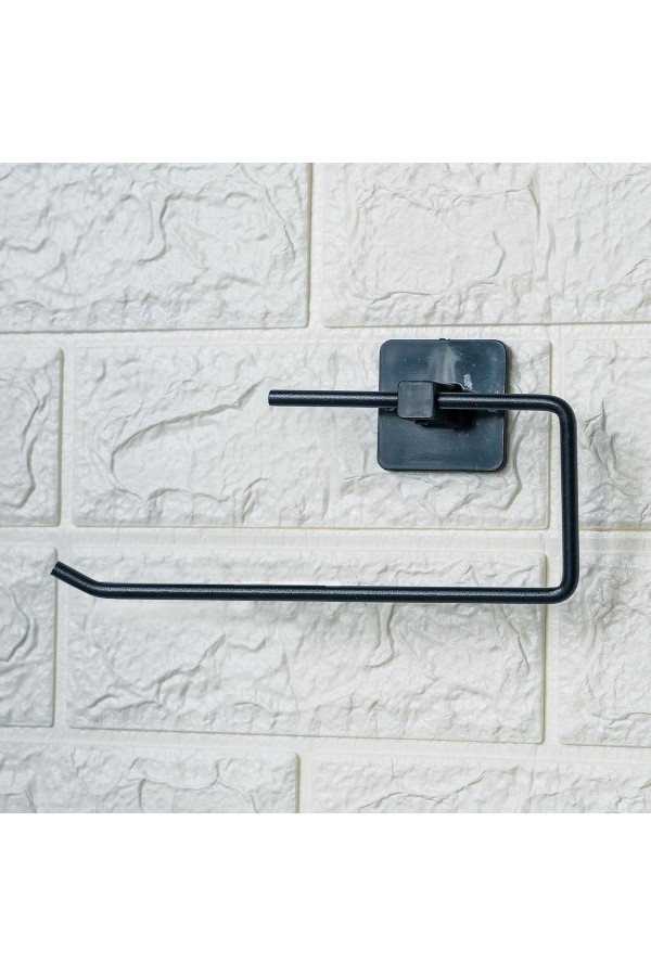 BUFFER® Kendiliğinden Yapışkanlı Siyah Paslanmaz Metal Rulo Havluluk Aparat