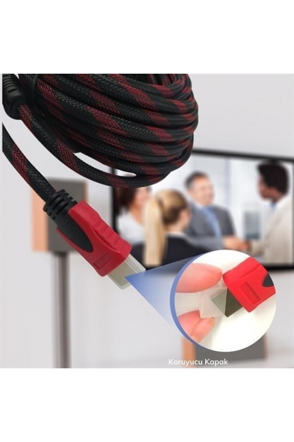 BUFFER® HDMI Kablosu HDTV Bilgisayar Uydu Görüntü Ses Full HD Sargılı Görüntü Aktarma Kablosu
