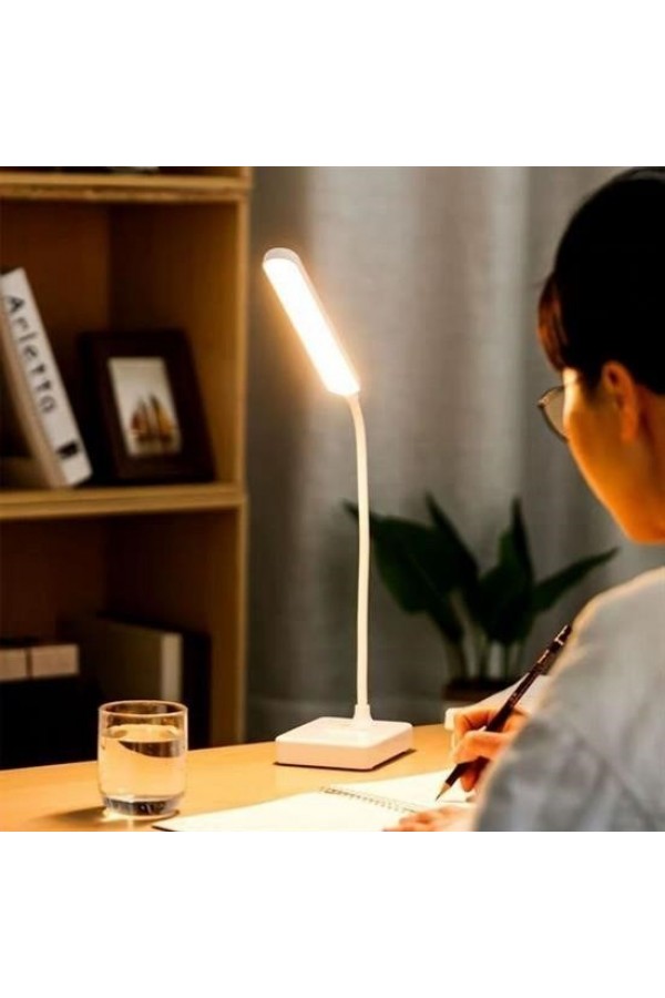 BUFFER® İnce Uzun USBli Dokunmatik 3 Kademeli 360 Derece Özel Göz Korumalı led Lityum Masa Lambası