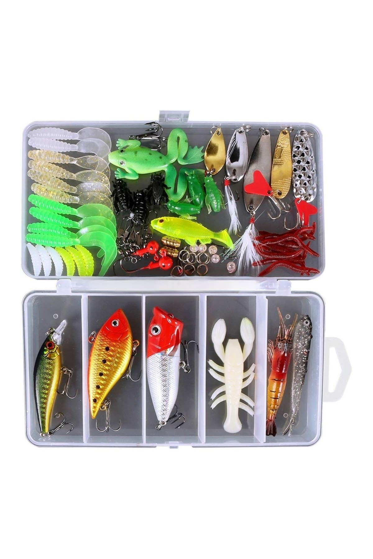BUFFER® 78 Parça Sahte Olta Yemleri ve Balık Tutma Aksesuarı Seti