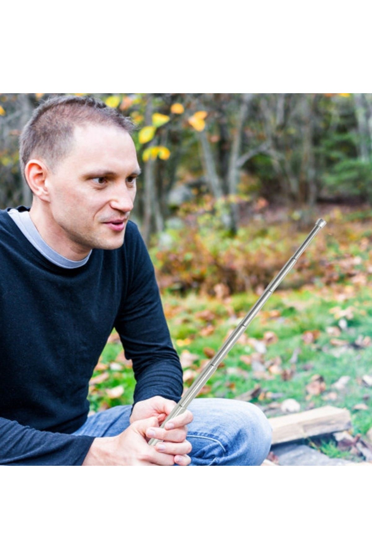 BUFFER®  Teleskopik Ateş Başlatıcı Outdoor Üfleme Borusu 63 Cm