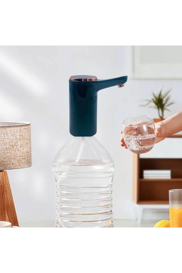 BUFFER® Retro Model Otomatik Damacana Pompası Aparatı Yeşil Renk Bakır Detaylı