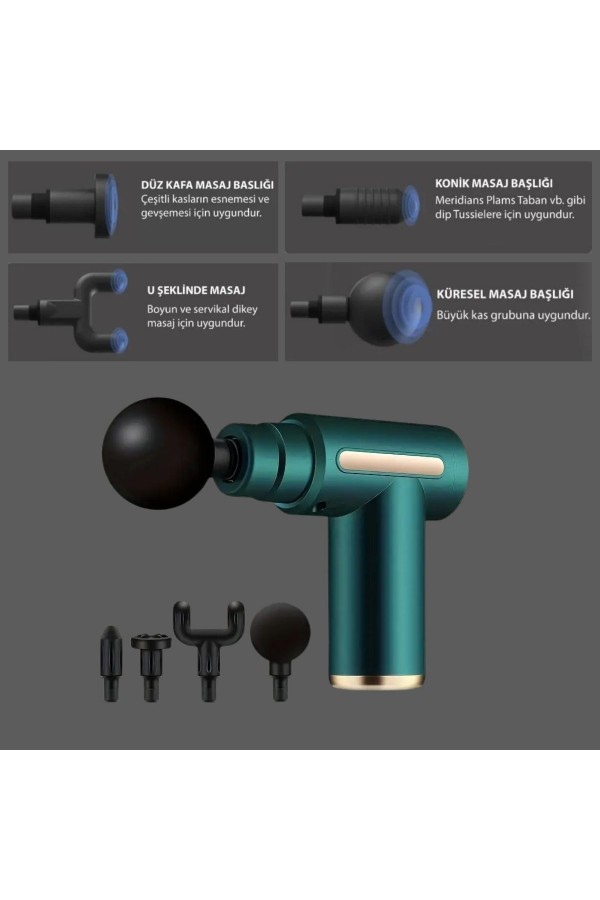 BUFFER® 4 Masaj Başlıklı Titreşim, Şarj Edilebilir Küçük Masaj Aleti,Masaj Tabancası BUFFER® 4 Masaj Başlıklı Titreşim, Şarj Edilebilir Küçük Masaj Aleti,Masaj Tabancası