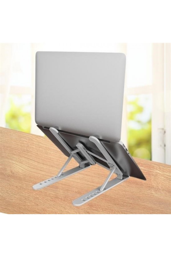 BUFFER® Ayarlanabilir Plastik Dizüstü Destek Tabanı Katlanabilir Taşınabilir Laptop Sehpası Yükselti
