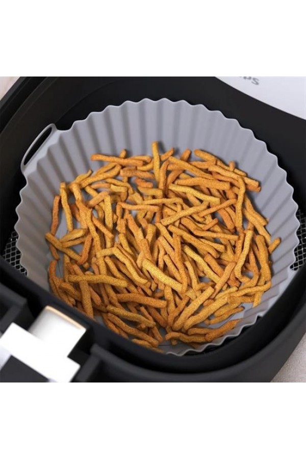 BUFFER® Renkli Isıya Dayanıklı Yıkanılabilir Silikon Fırın Ve Airfryer Yuvarlak Pişirme Matı 20 Cm