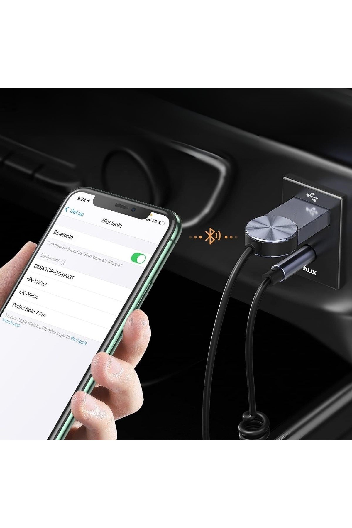 BUFFER® Araba için Bluetooth Aux Alıcısı Wireless Araç Kiti