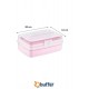 BUFFER® 12 Bölmeli Çok Amaçlı Takı Toka Kutusu Dikiş Kutusu Kapaklı Organizer Kutusu Bölmeli Kutu
