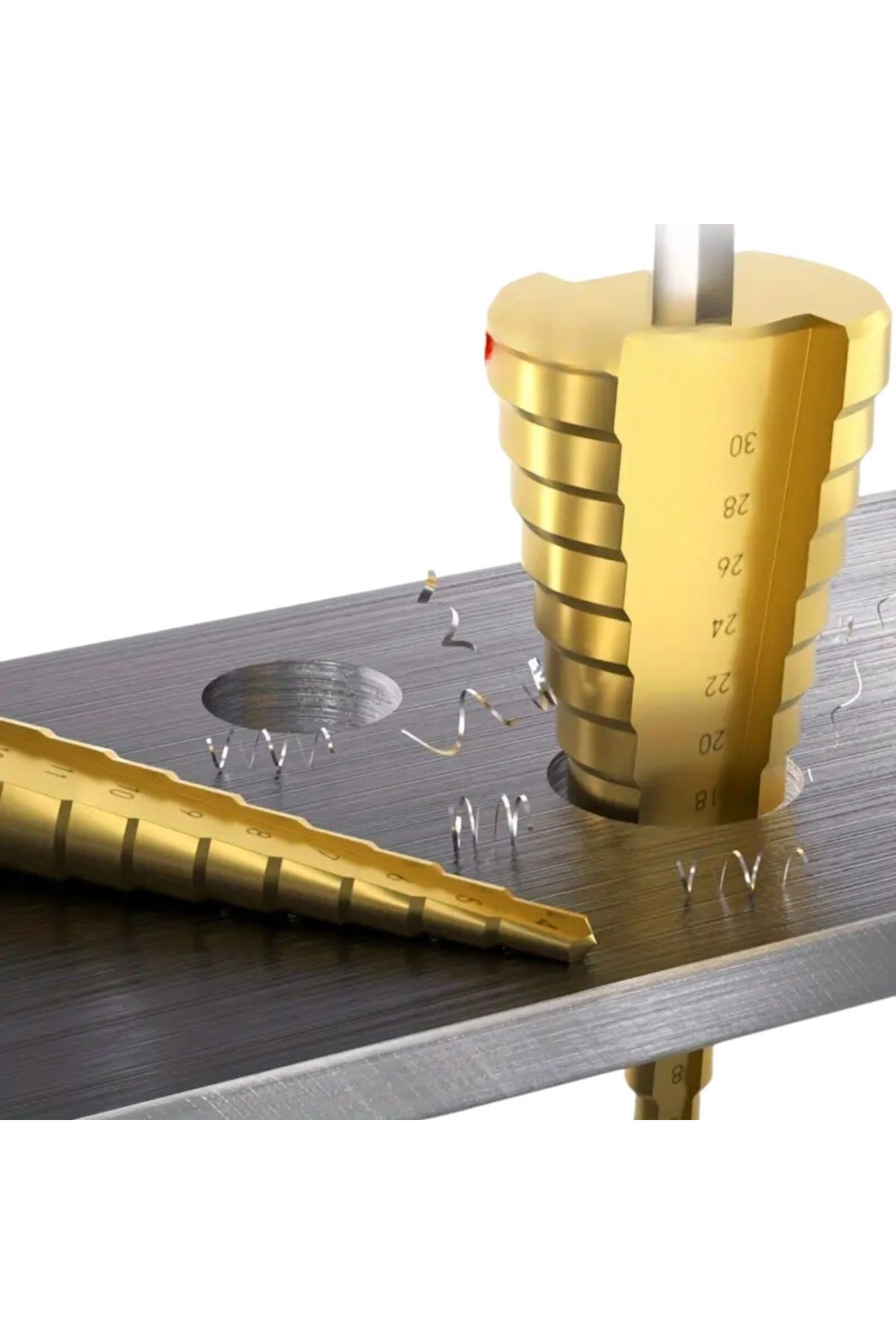 BUFFER® 3 Parça Kademeli Matkap Ucu Paslanmaz Uç Alüminyum Sac Demir Delme Seti