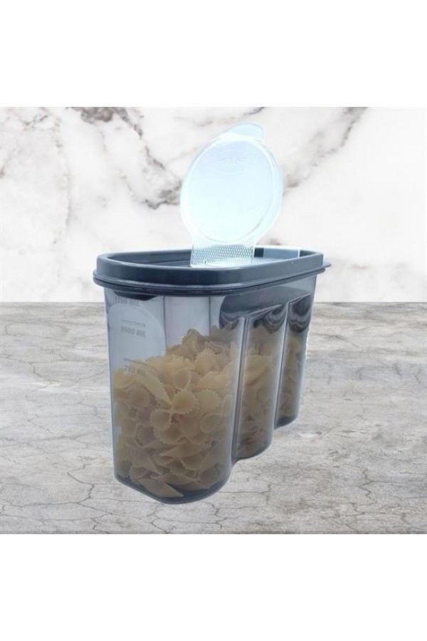 BUFFER® 2 Kapaklı Ölçekli Erzak Saklama Kabı - 1,2 Litre - SA930