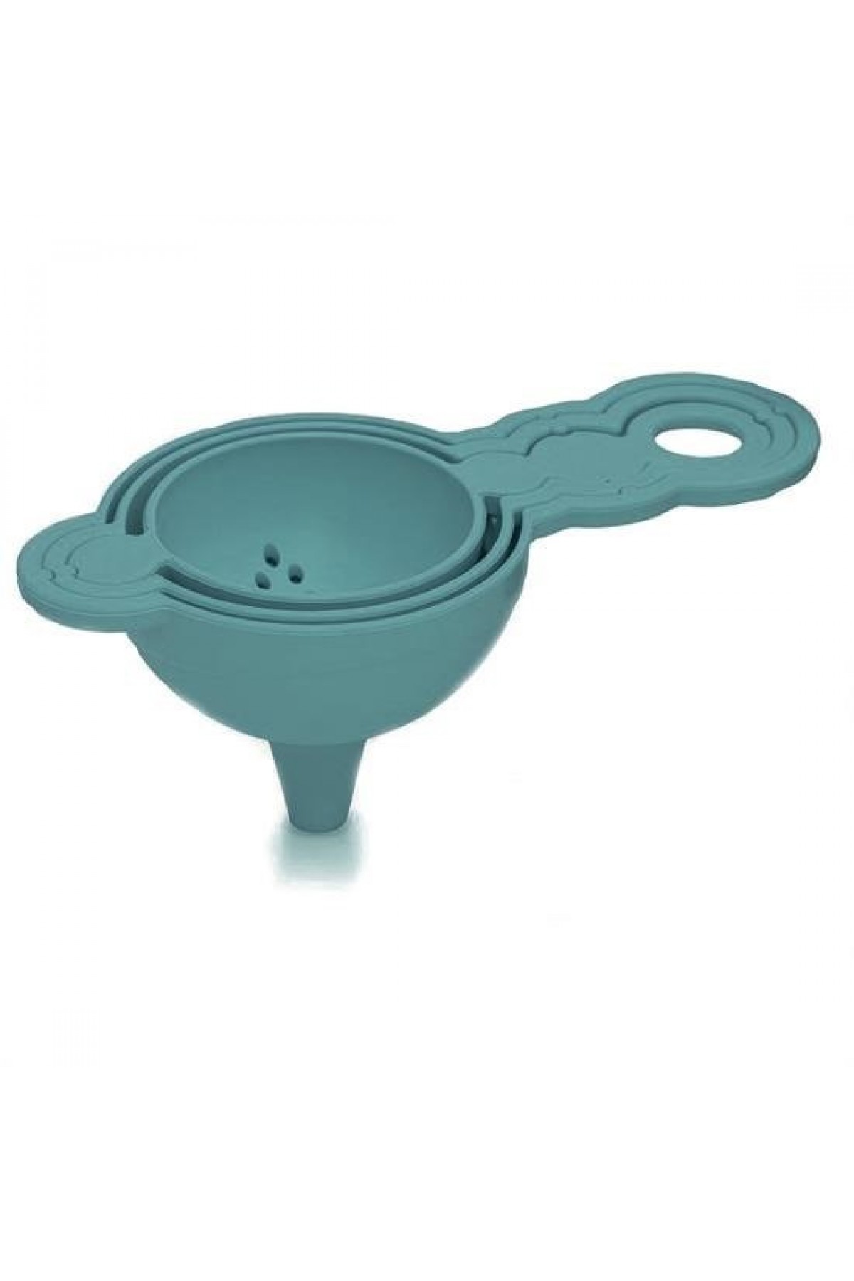 BUFFER® Pratik Yumurta Süzgeci Mini Süzgeç Huni Seti Hepsi Bir Arada