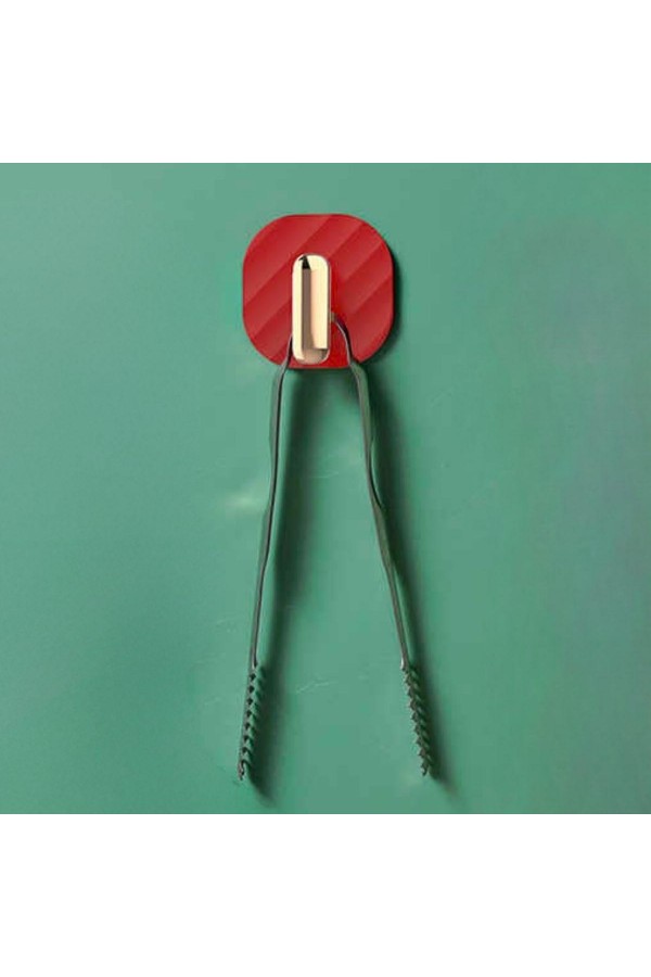 BUFFER® 2li Yapışkanlı Retro Askılık Dolap Kapak Kulpu Kırmızı