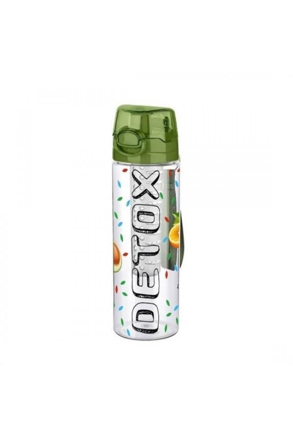 BUFFER® Tutma Saplı Kilitli Kendiliğinden Süzgeçli Kolay Taşınabilir Detoks Sporcu Diyet Matarası