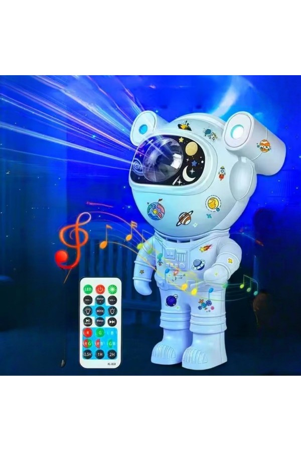 BUFFER® Stickerlı ,Kumandalı ASTRONOT Model Gece Lambası